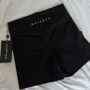 balance athletica black biker shorts
